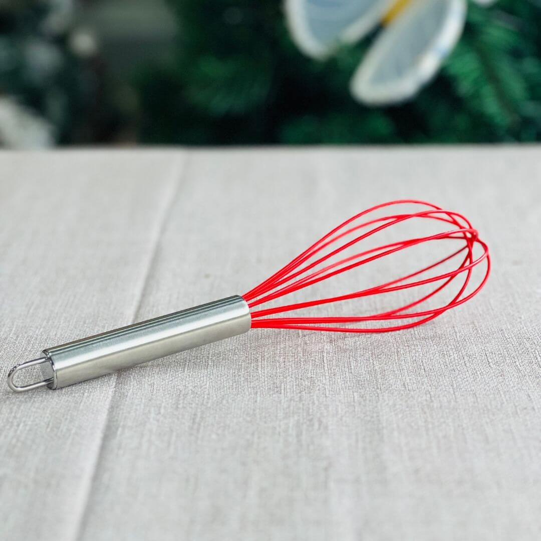 Conjunto de 6 Utensílios para Confeitaria de Silicone Com Suporte Vermelho