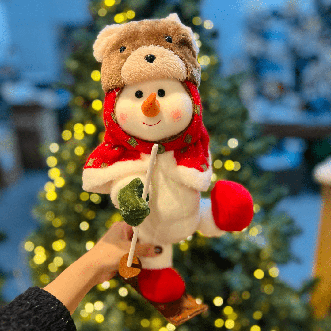 Boneco de Neve Natalino Esqui 38cm