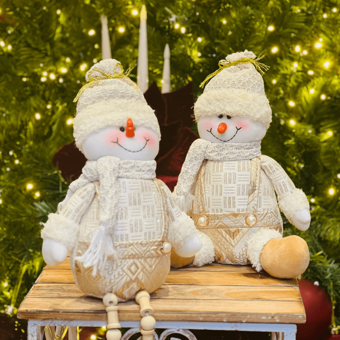 Boneco de Neve Natalino Champanhe 46cm