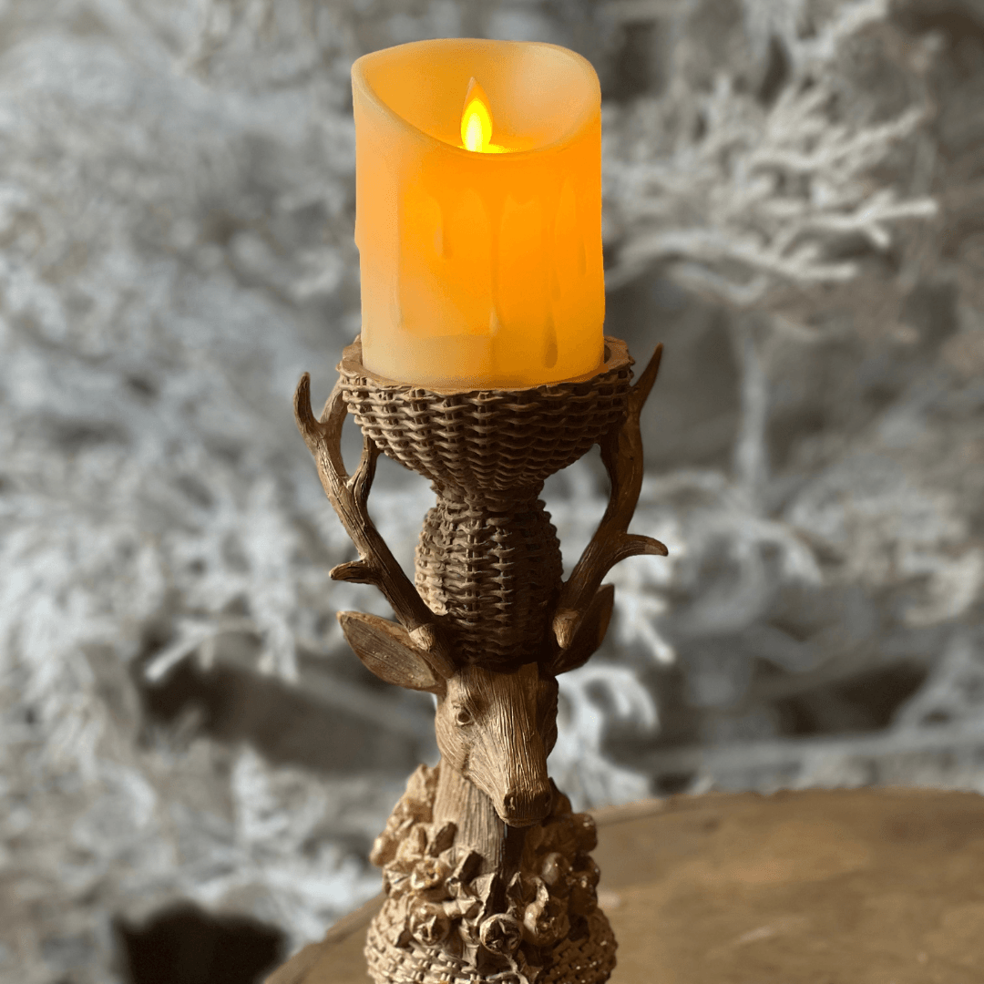 Porta-Velas Cervo – 25 cm