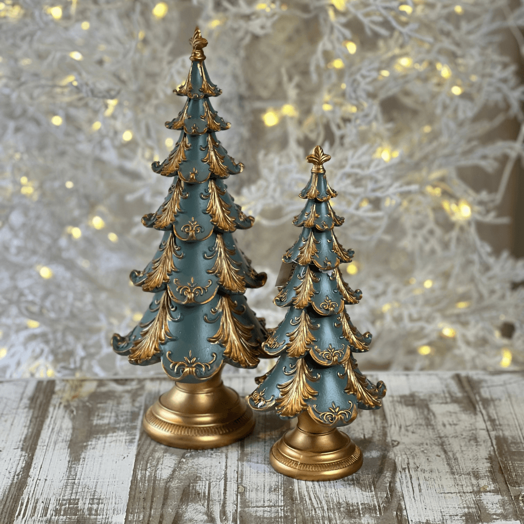 Resina Natal Árvore Decorativa - 30,4cm