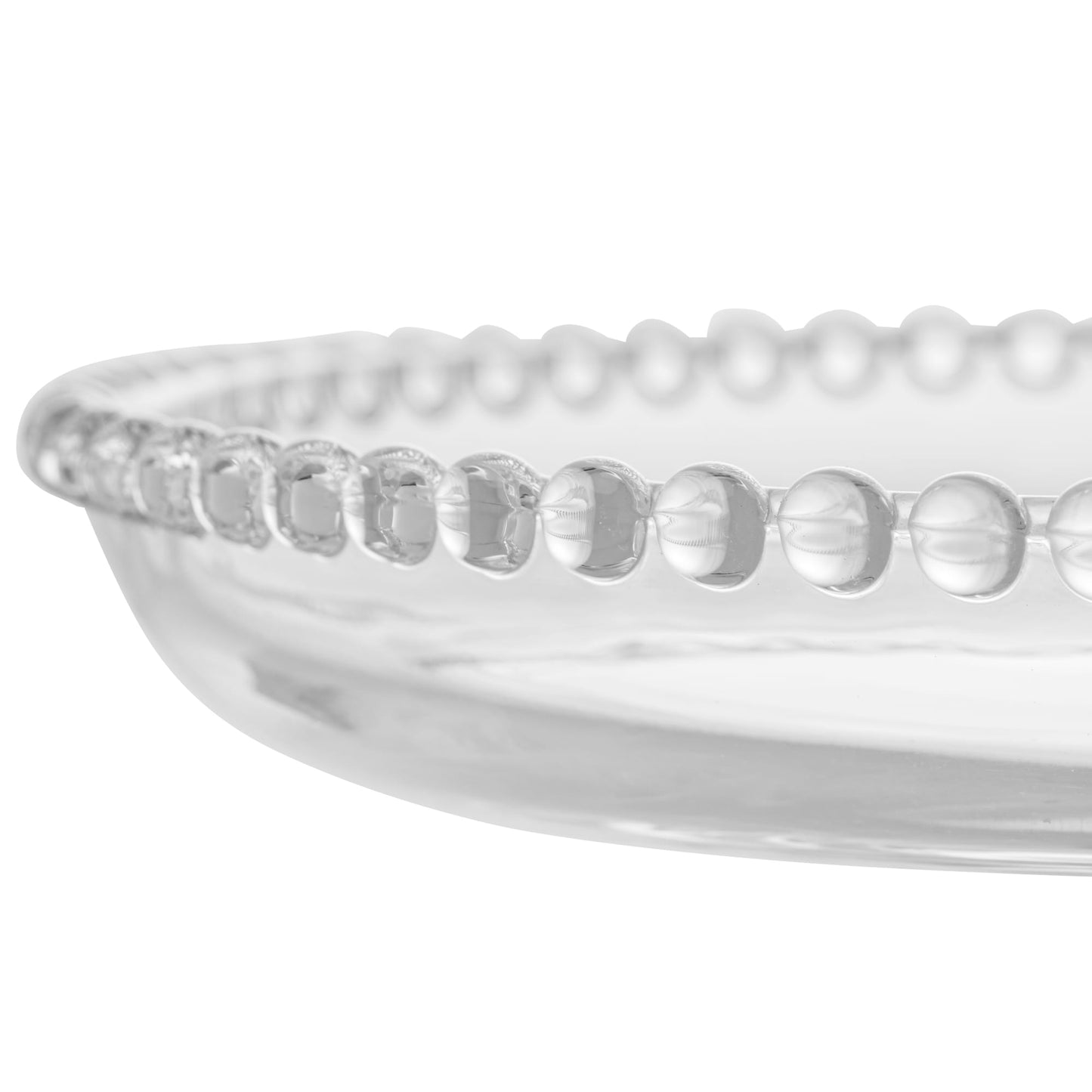 Prato Com Pé Pearl Transparente