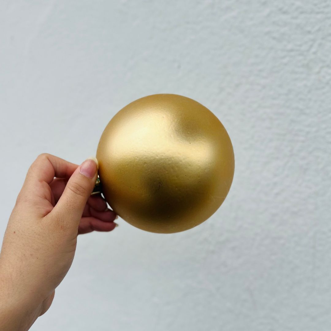 Bola Natalina Fosca Dourada | 12 cm