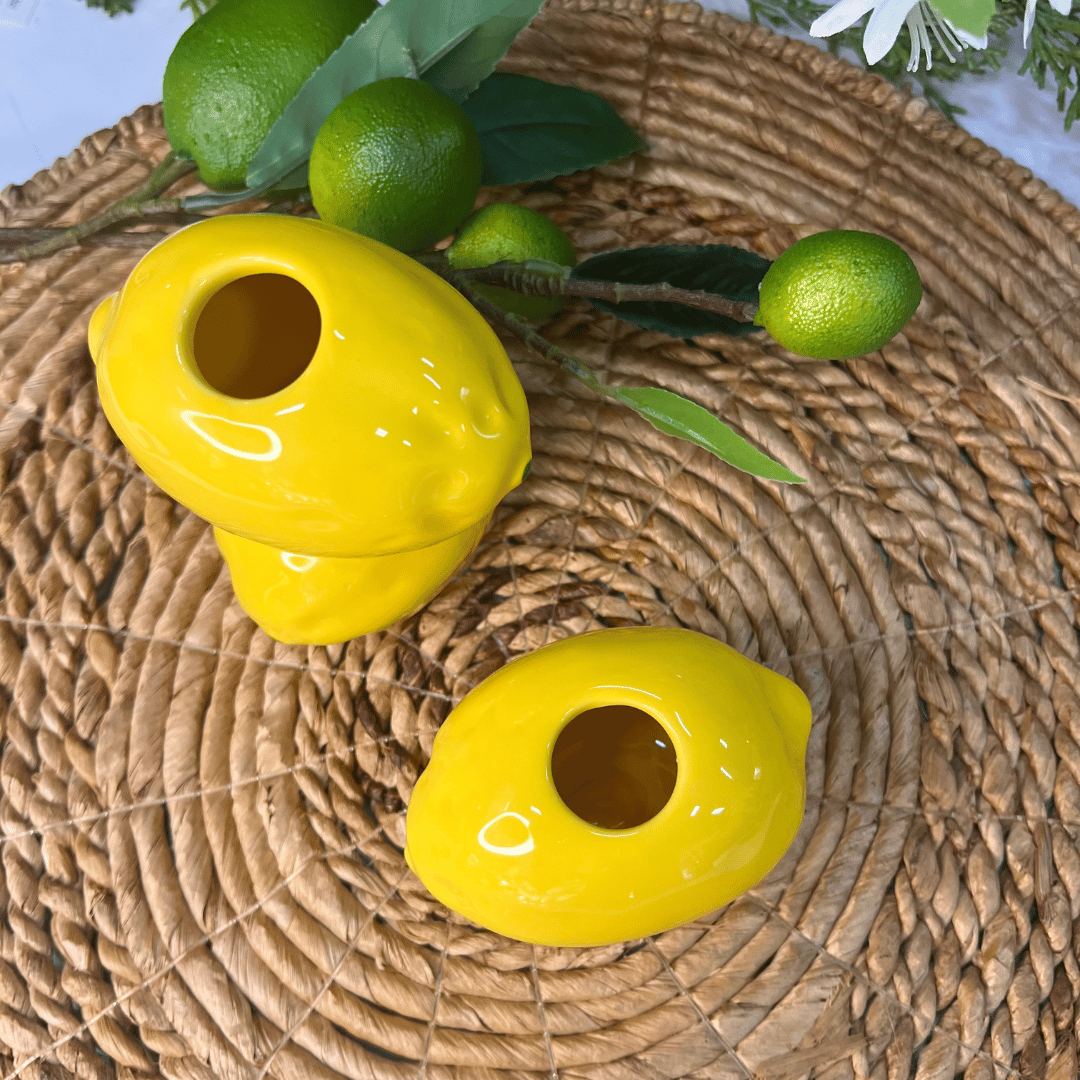 Vaso Limao Tutti-frutti de Cerâmica 5x9,5cm