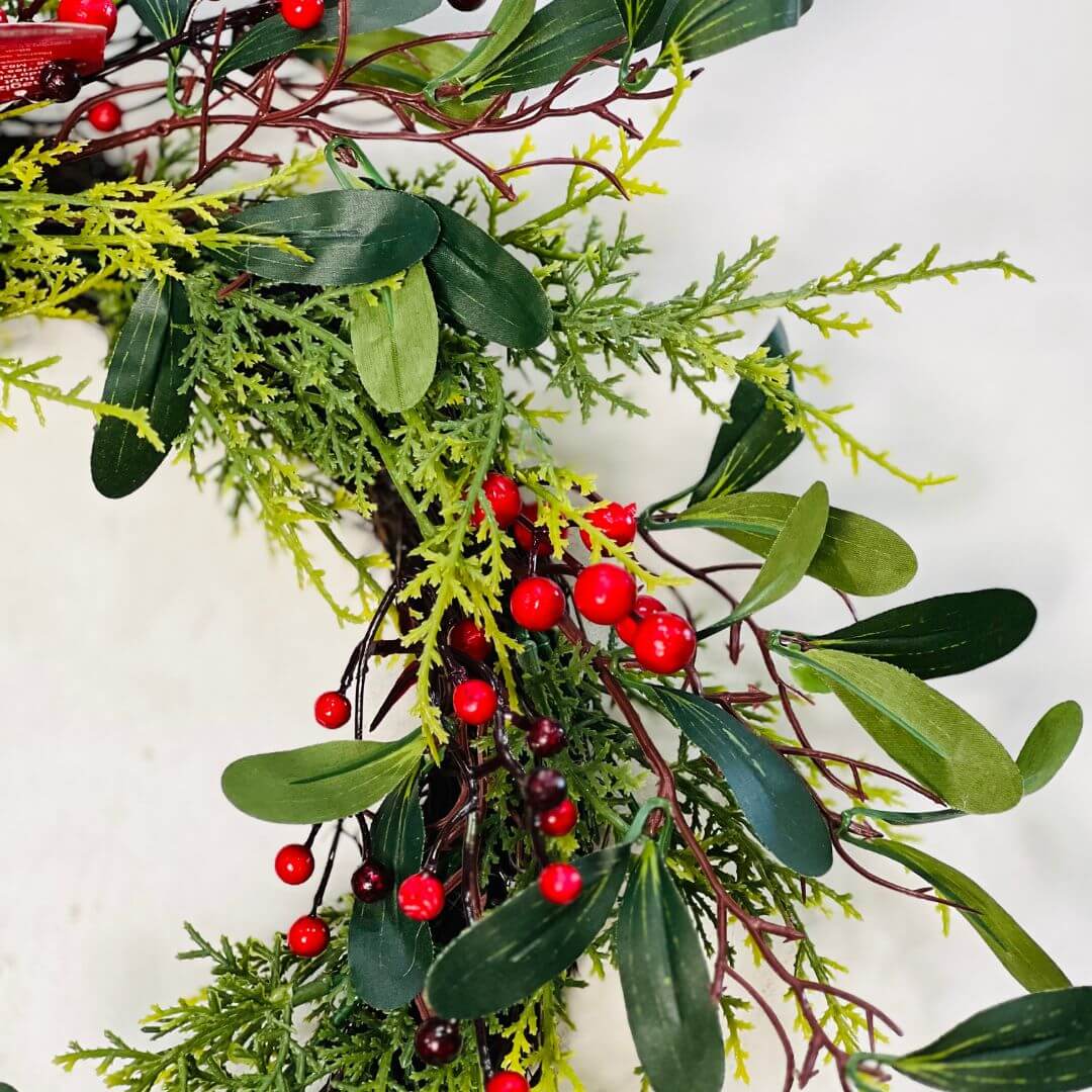 Guirlanda de Folhas e Berry - 50cm