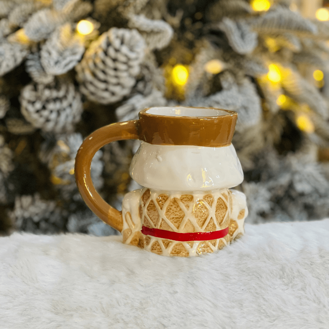 Caneca Natalina Quebra Nozes Gingerbread 15cm