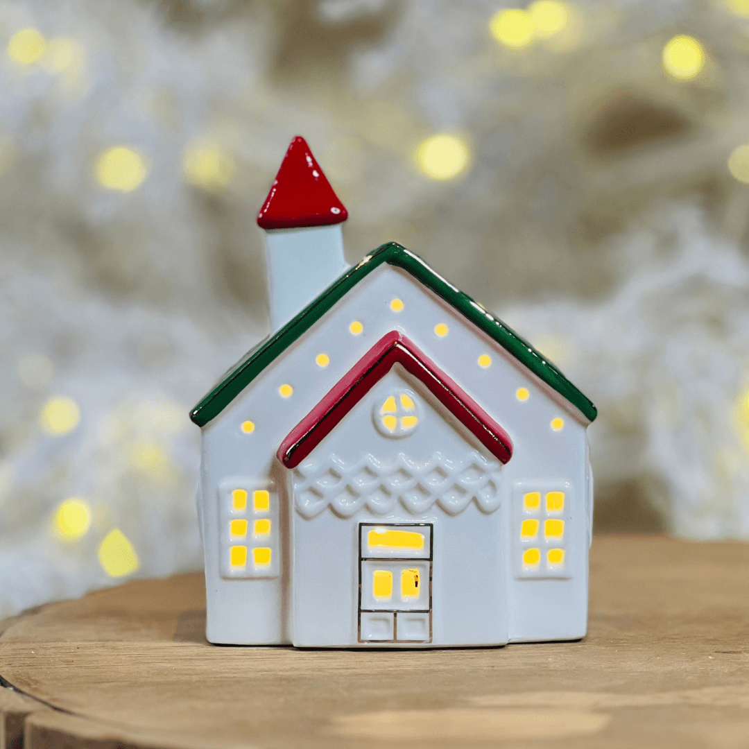 Casa Decorativa Dupla com LED – 14cm