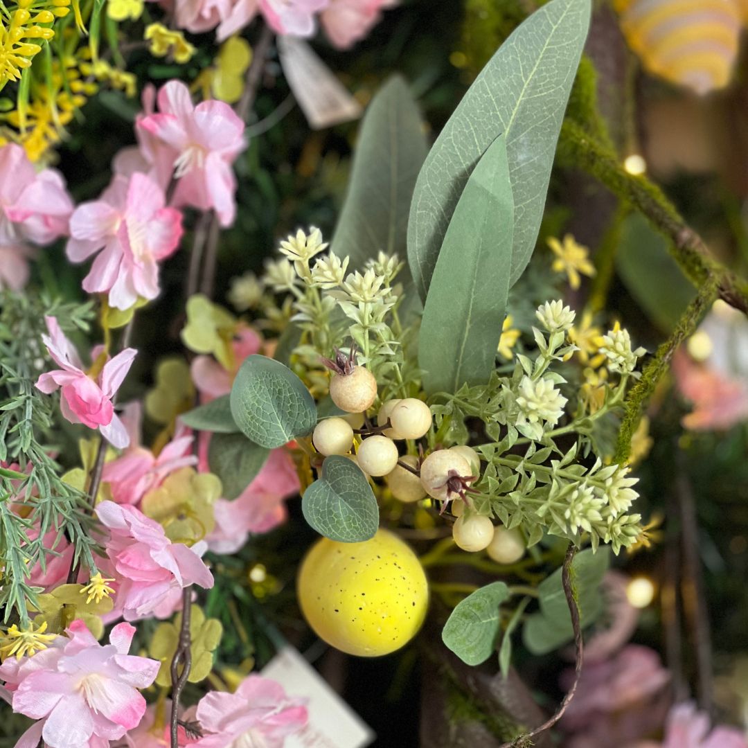 Haste de Páscoa Ovinhos - 29cm Amarelo