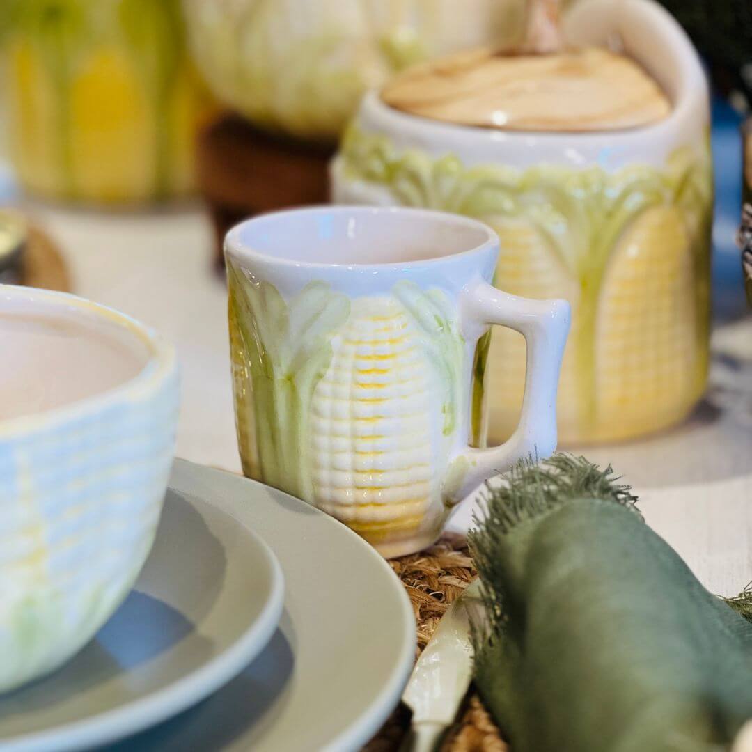 Caneca Milho Decorado Pintado a Mão