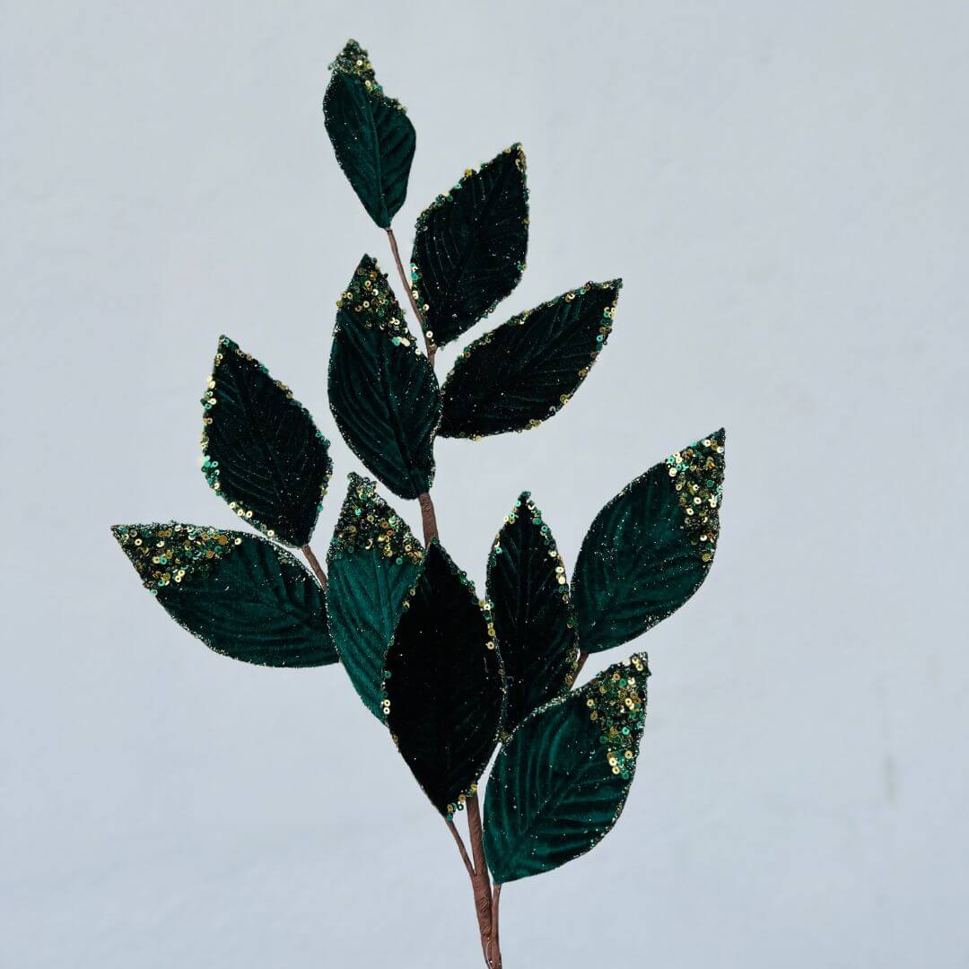 Galho Decorativo Grande com Folhas Verdes – 75cm