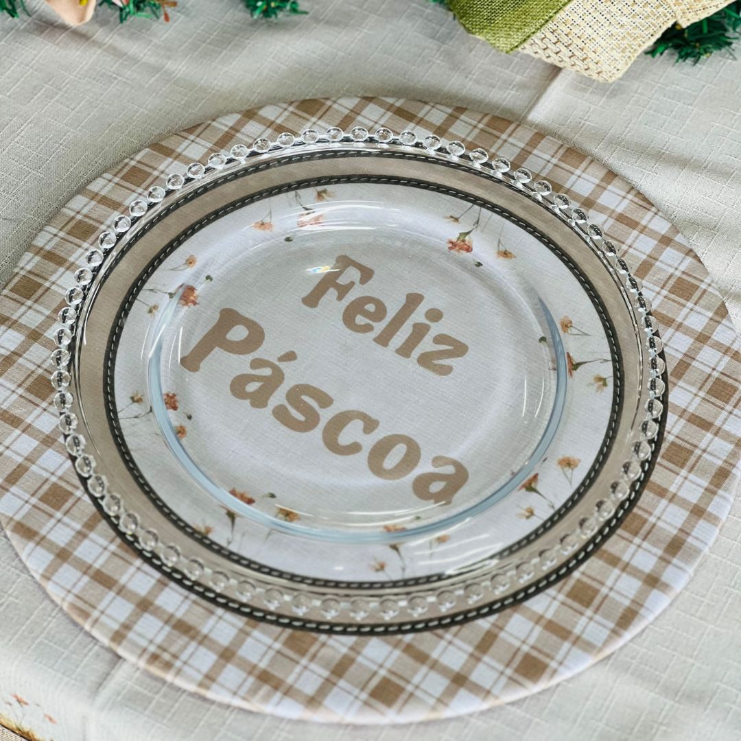 Kit 2 Capas Para Sousplat Feliz Páscoa - 35cm (534245)