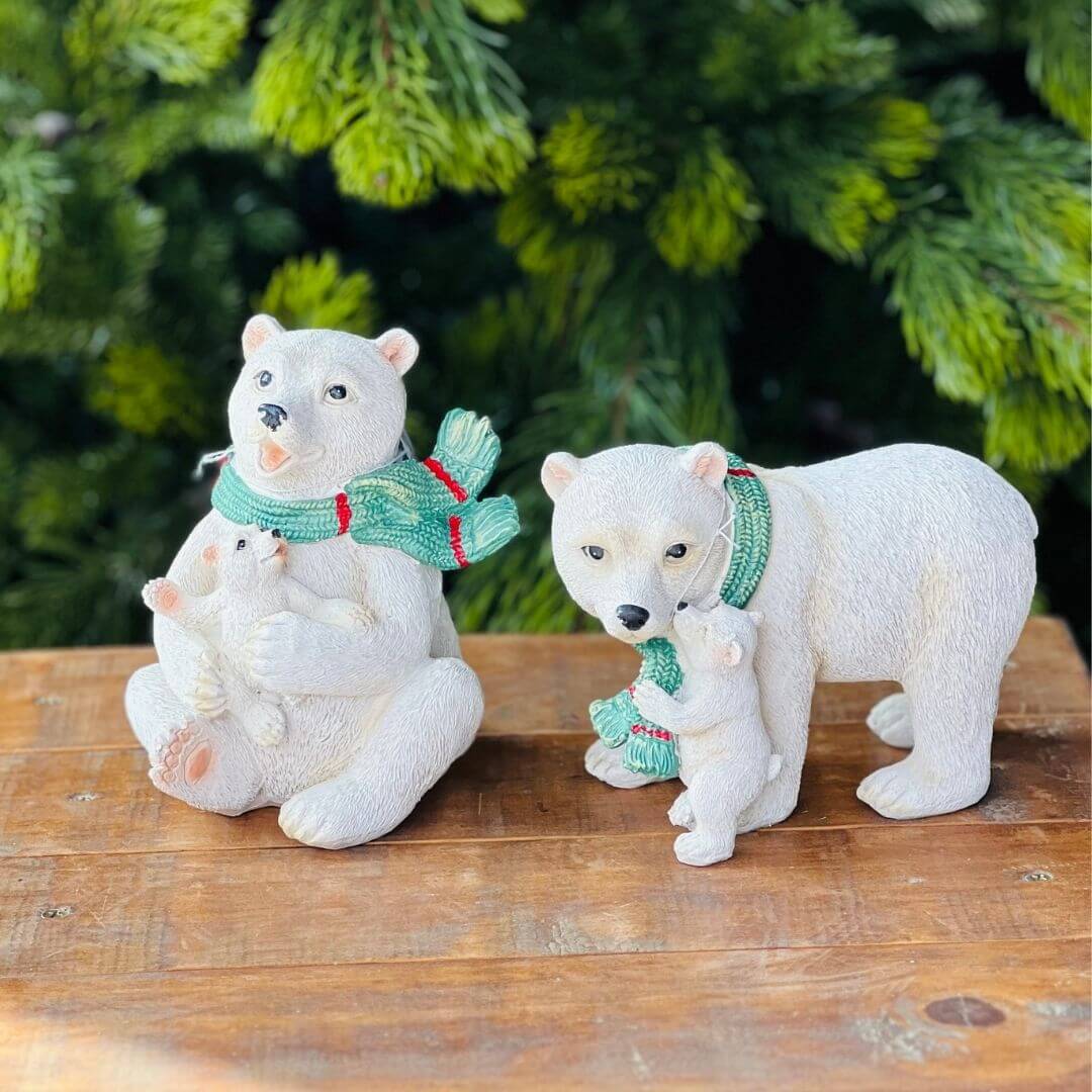 Urso Abraçando seu Filho em Resina | 15cm