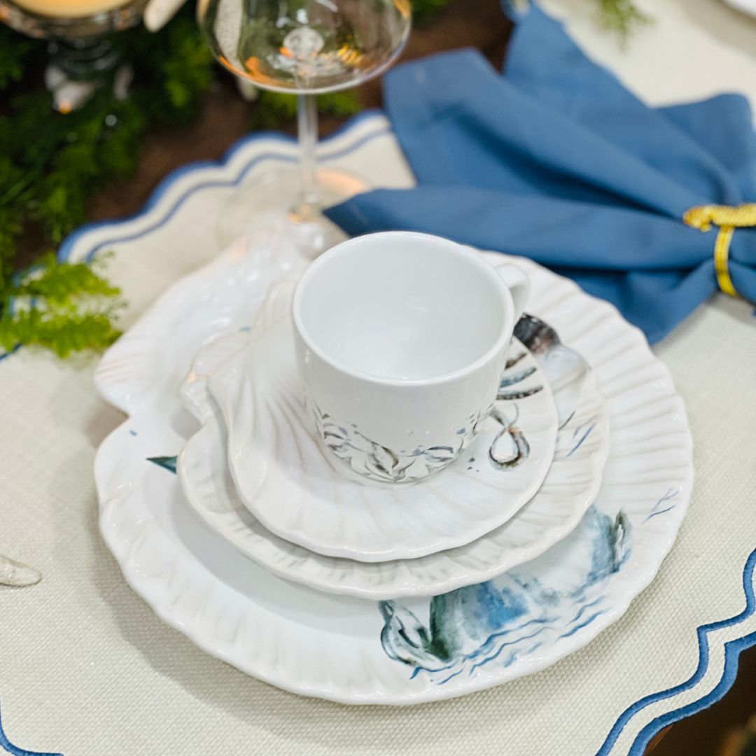 Xícara de Chá Com Pires Ocean Branco