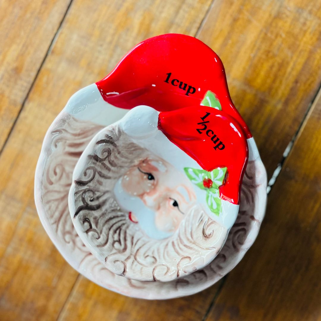 Petisqueira/Medidor 1 Cup Cerâmica Papai Noel - 16cm