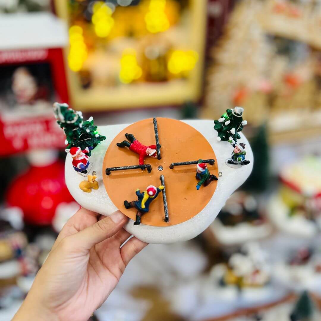 Cenario Natal Gira-gira Com Movimento, Led e Som 11x20x13,5cm