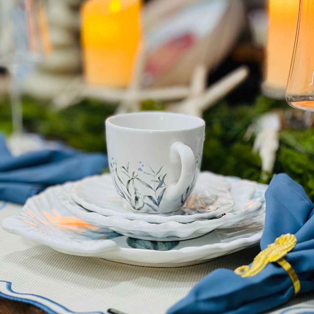 Prato Raso Ocean Branco - 26cm