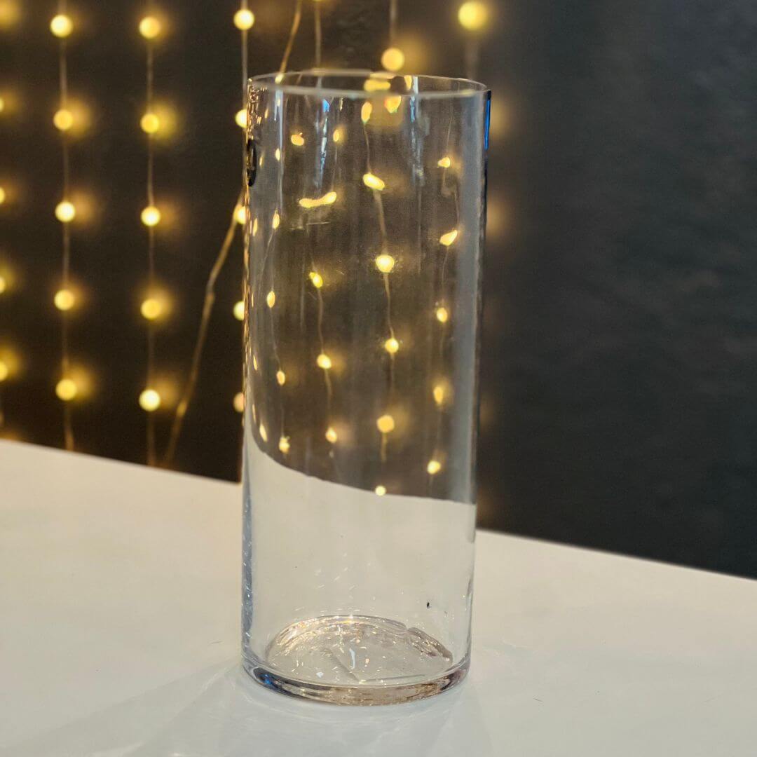 Vaso de Vidro Tubo Transparente – 10 x 25cm