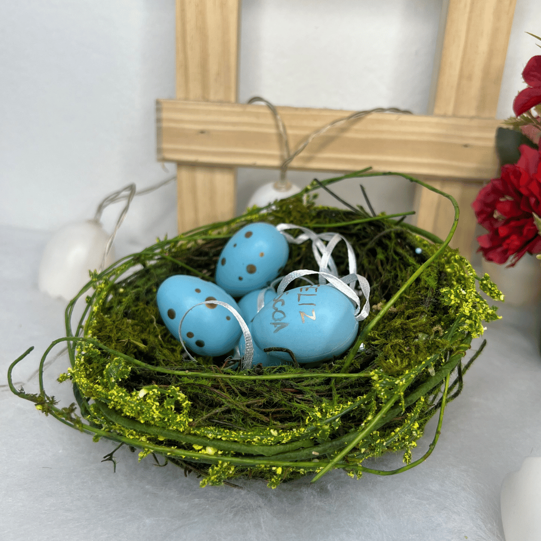 Ninho Decorativo Verde 15cm