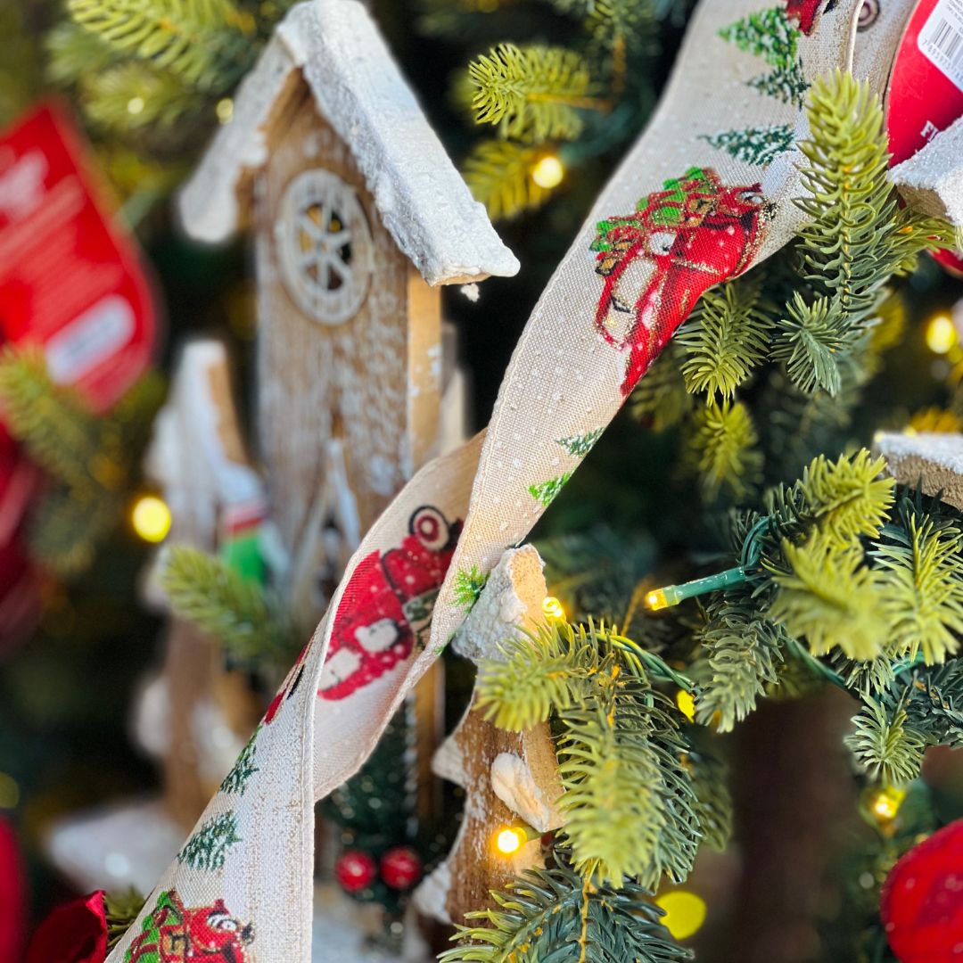 Fita Aramada Decorada Carrinho - 6,3cmx9,14m