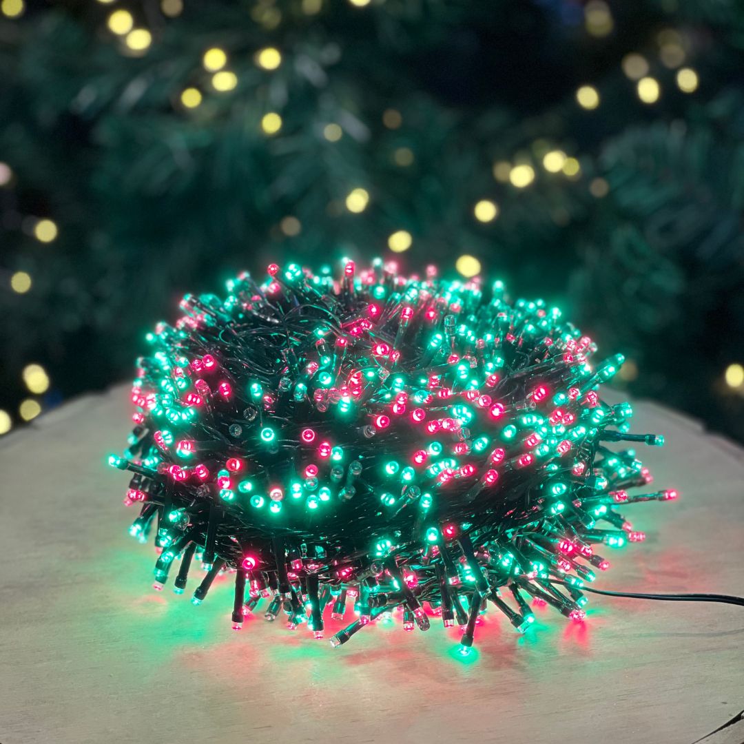Pisca Estrobo 40 Metros - 1400 Leds Vermelho e Verde - Externo (bivolt)