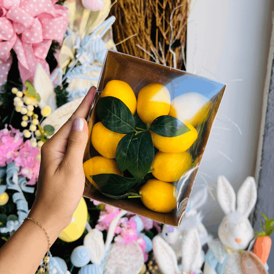 Jogo 8 Peças Decorativas de Limão Siciliano - 6cm