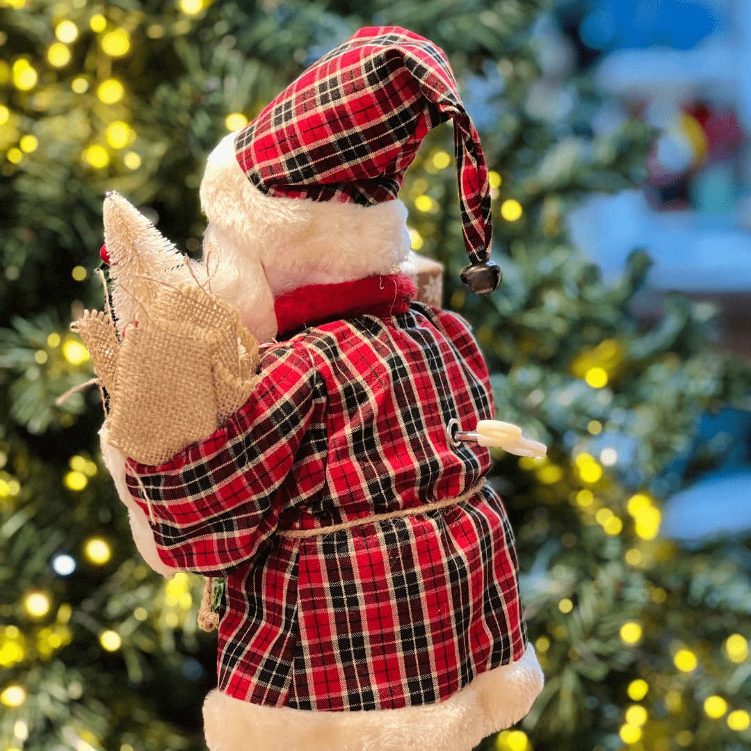 Papai Noel Musica e Movimento à Corda 45cm