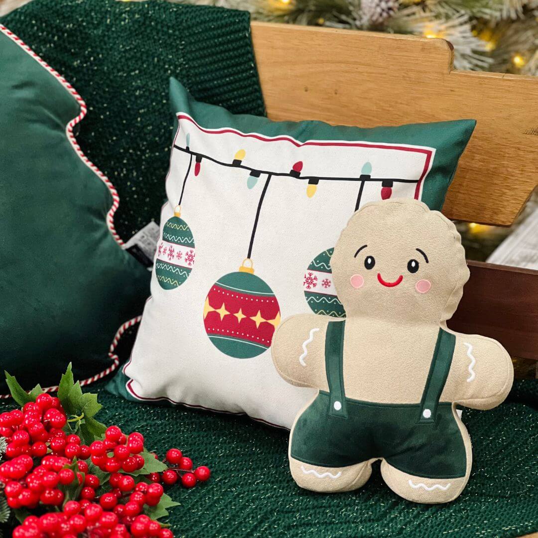 Capa Natalina Bolas de Natal - 43cmx43