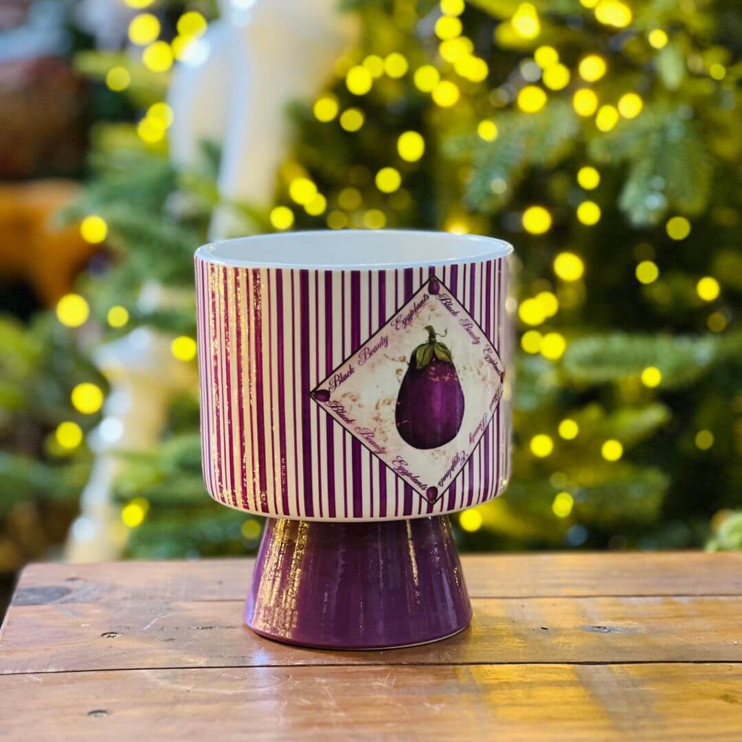 Cachepot Berinjela - 12x12x15cm