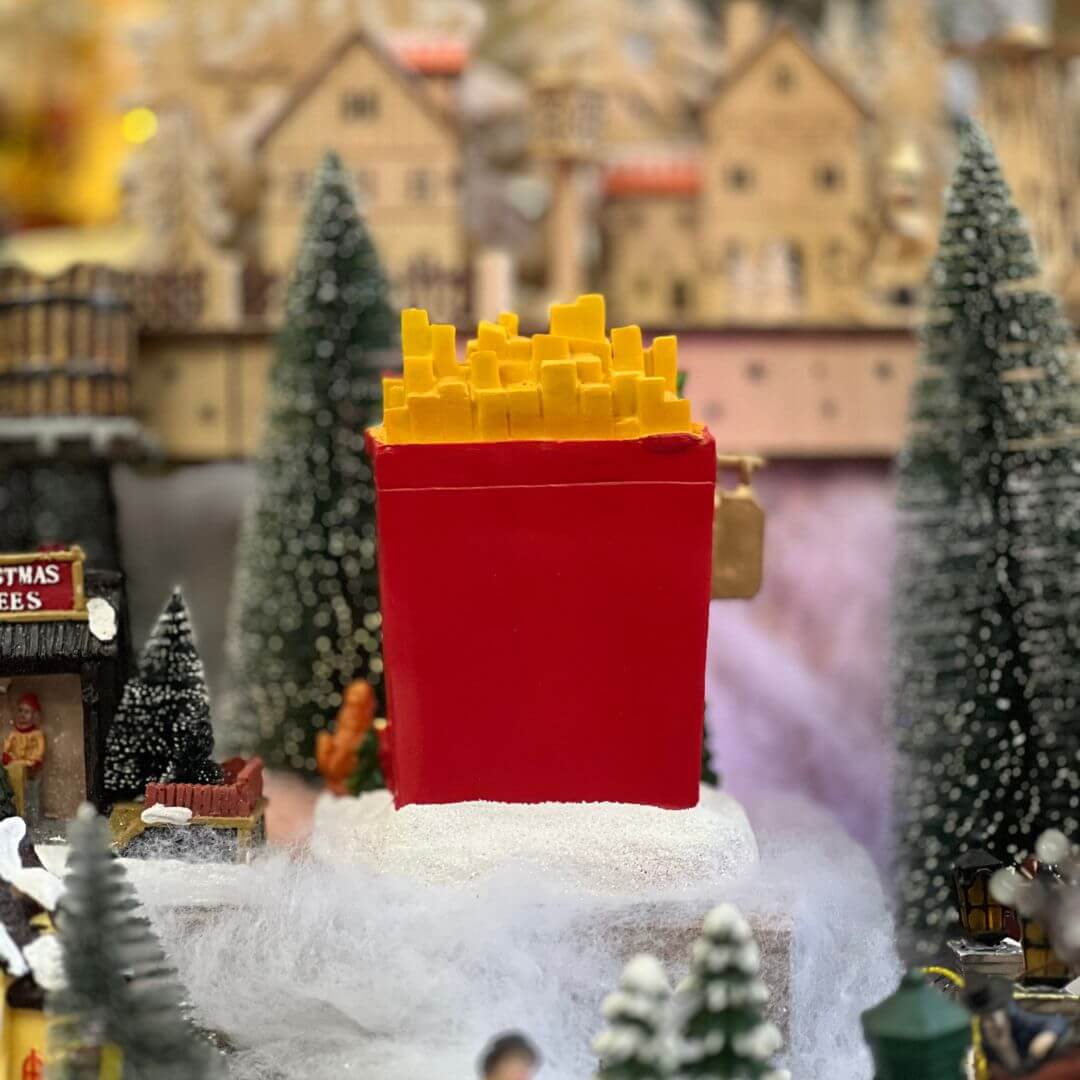 Loja Natal Batataria Com Led 17x13x11cm