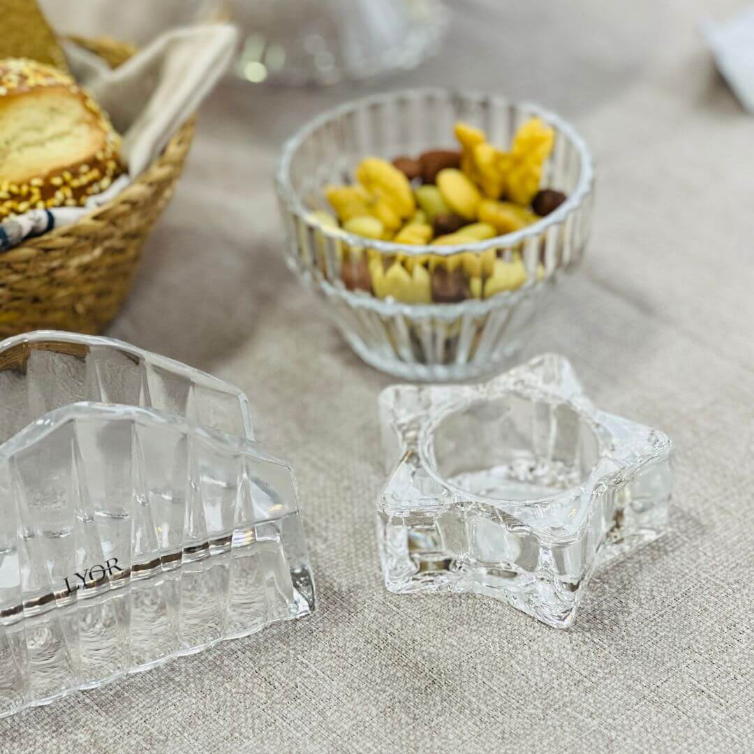Porta Velas Estrela Transparente - 9,5x3,5cm
