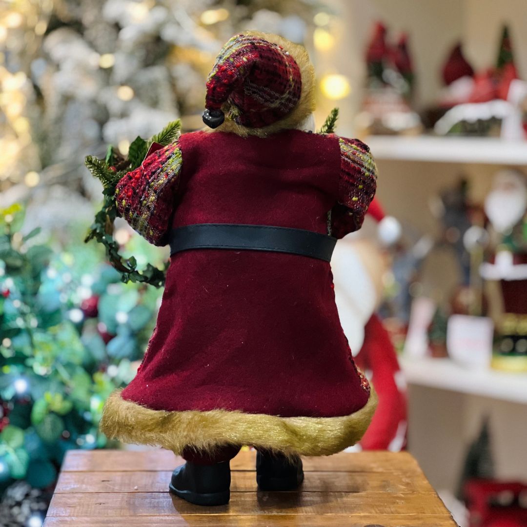 Papai Noel Com Guirlanda - 46cm