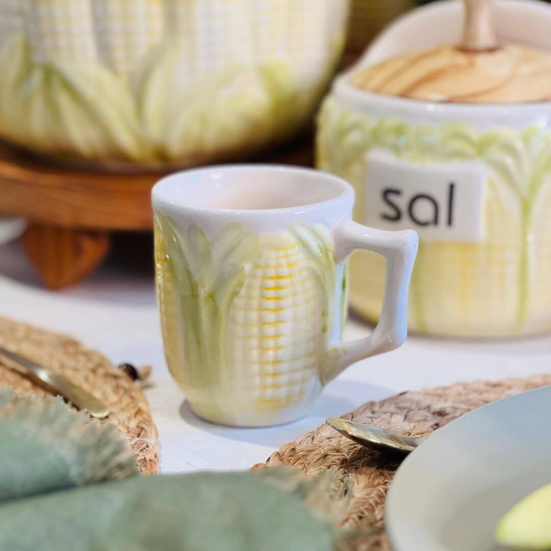 Caneca Milho Decorado Pintado a Mão