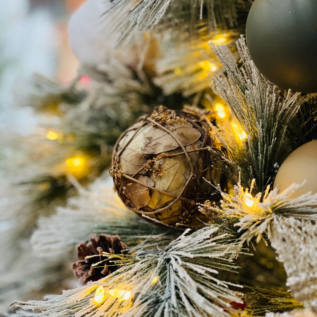 Bola Natalina Rústica - 12cm
