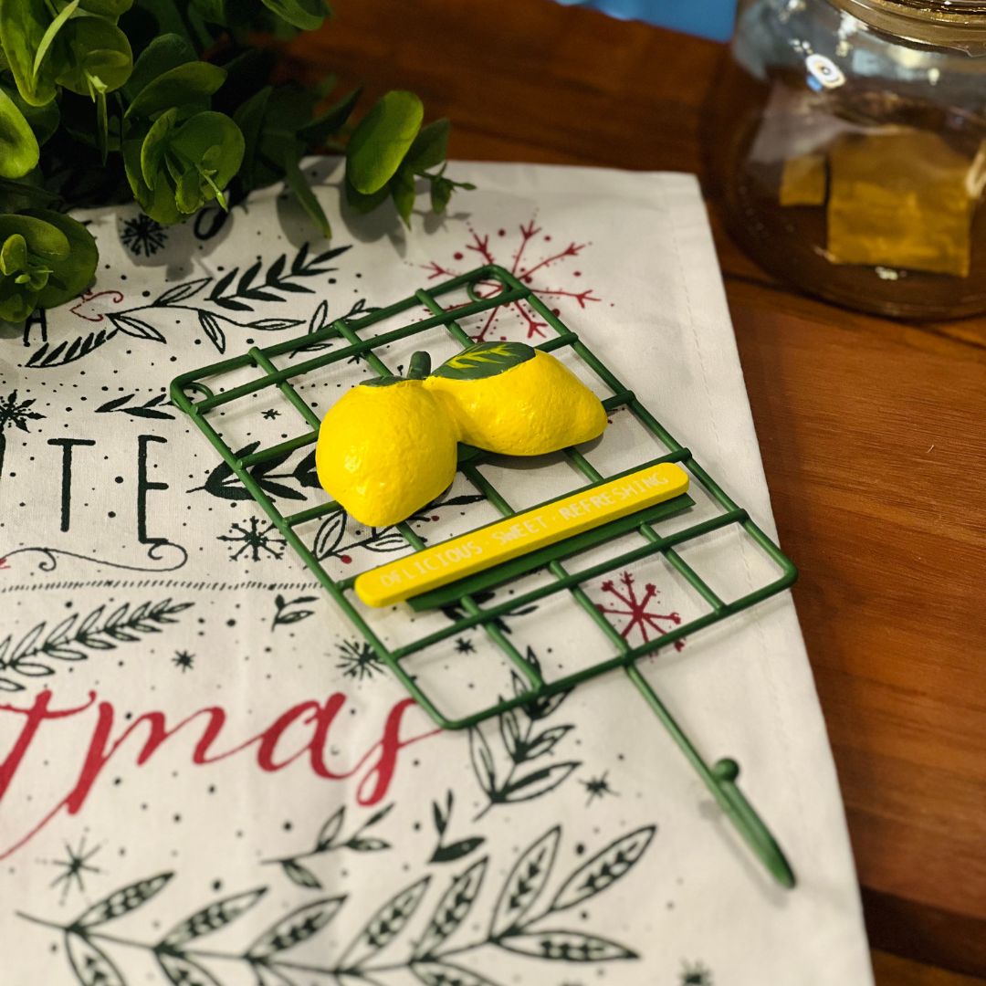 Gancho Decorativo Lemon Metal - 10x3x21cm