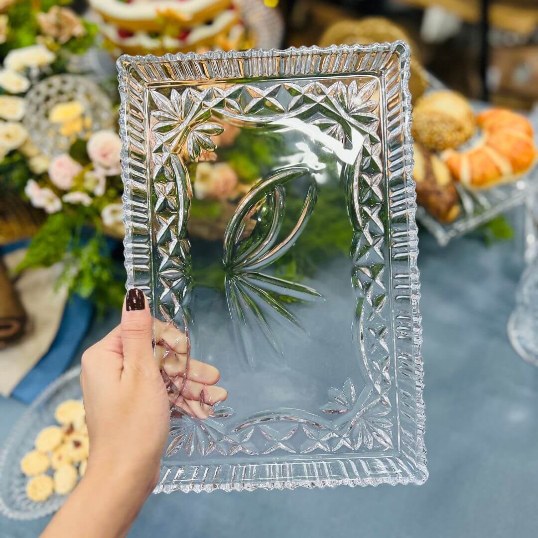 Travessa de Cristal Janine - 29,5x19,5cm