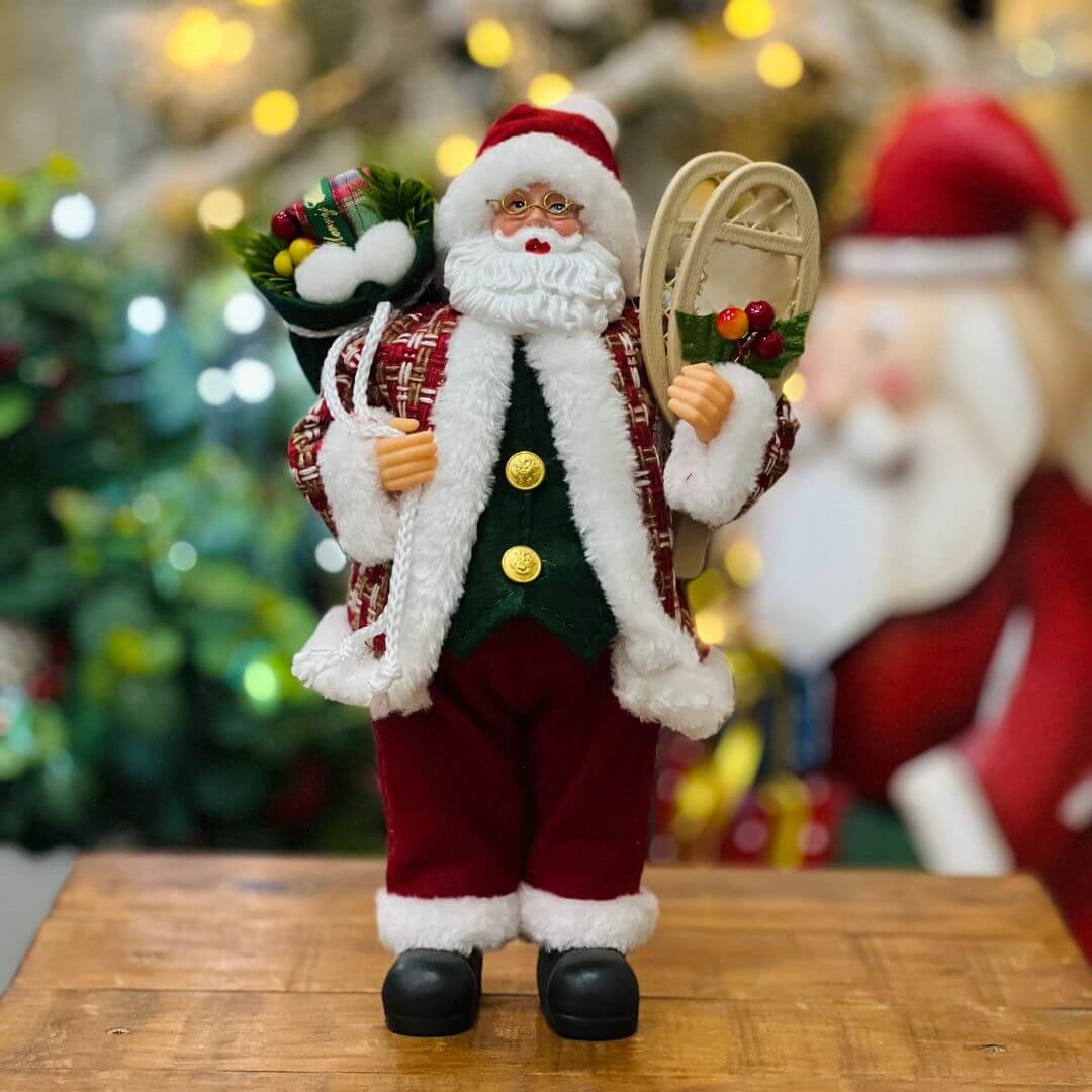 Papai Noel Com Raquetes - 30cm
