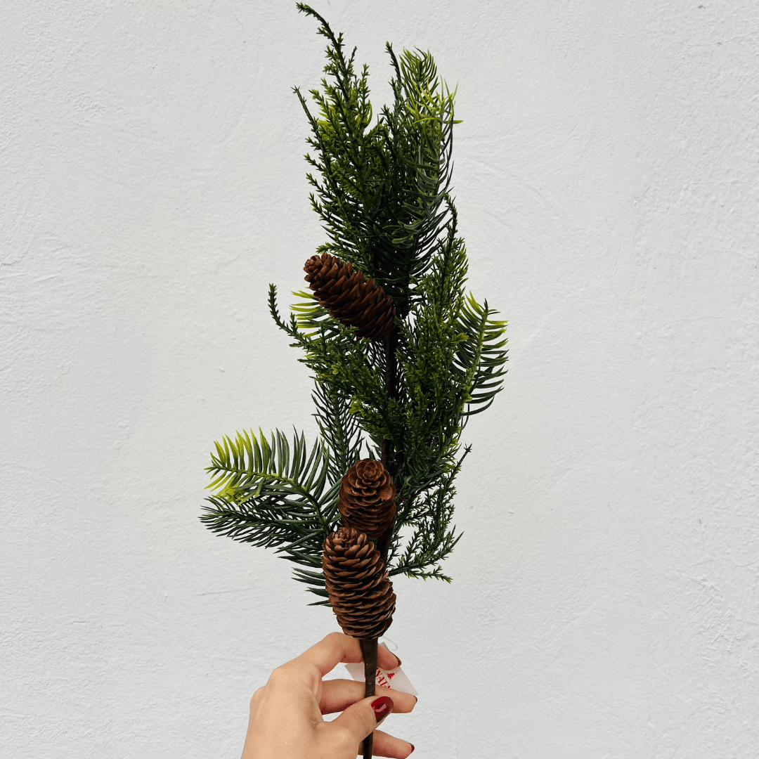 Haste Verde com Pinhas – 63cm