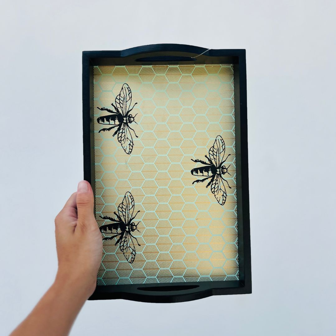 Bandeja Horizontal Be Happy - 30x20x6cm