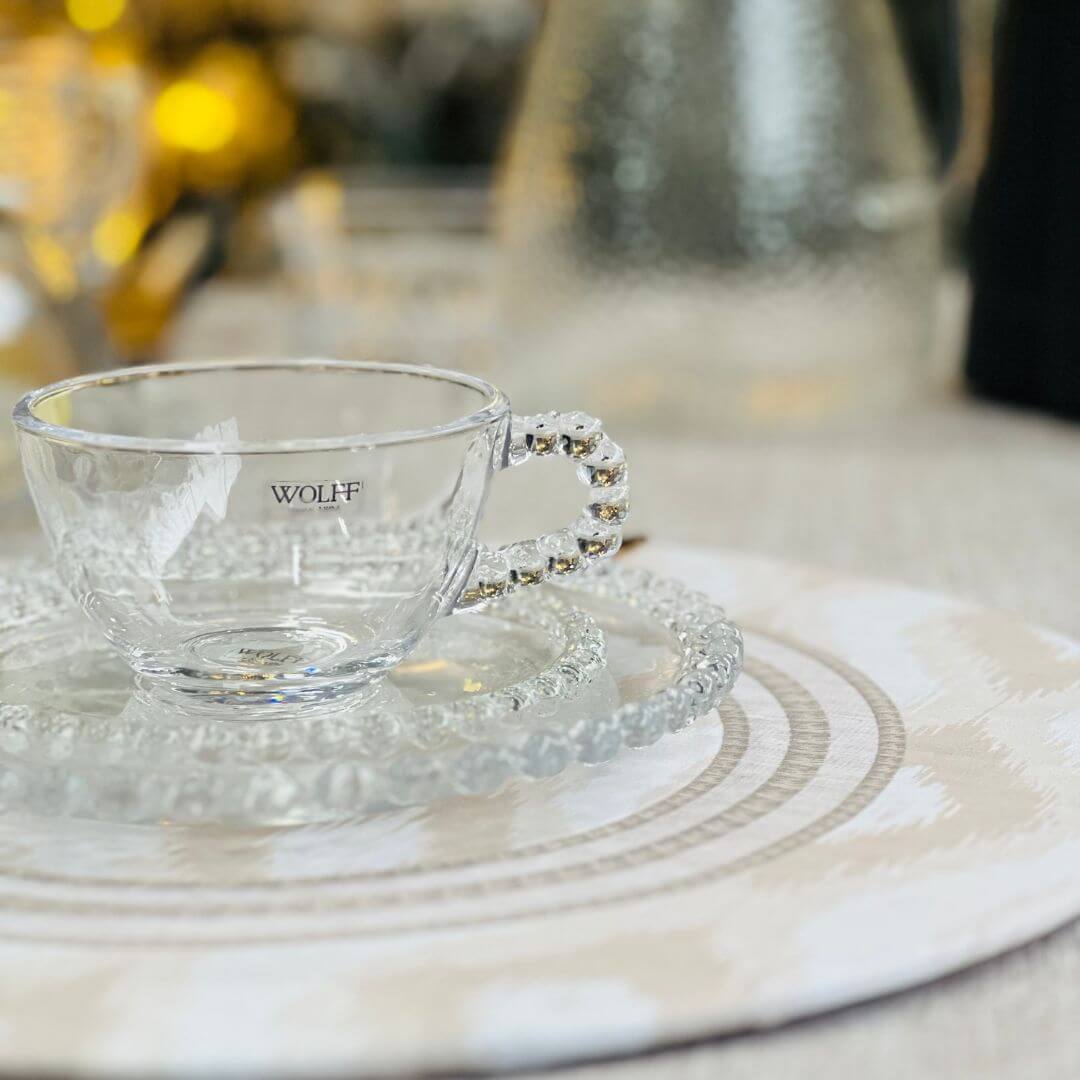 Prato para Sobremesa de Cristal de Chumbo Coração - 20cm