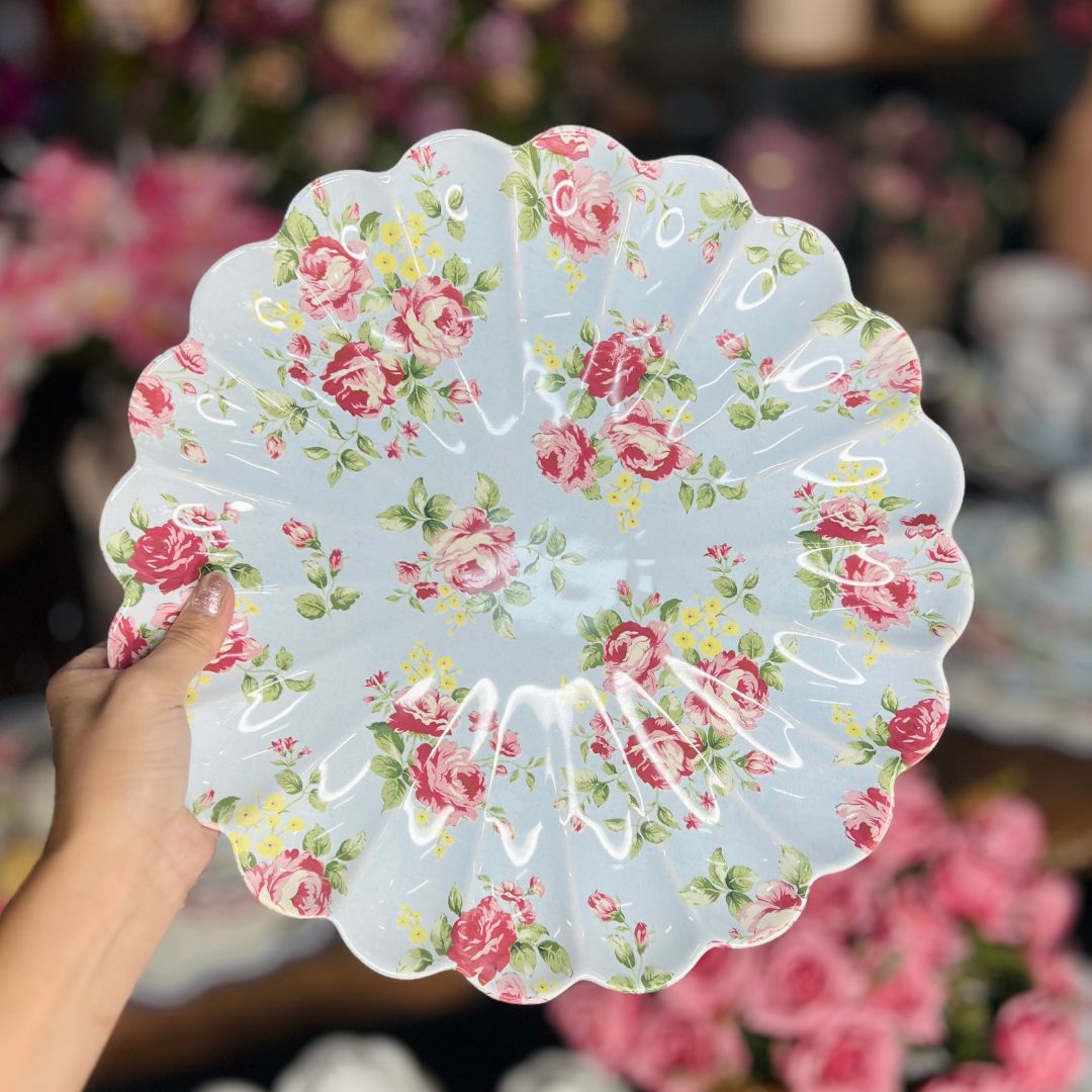 Prato Para Bolo Com Pé Vó Dulce - 33cm