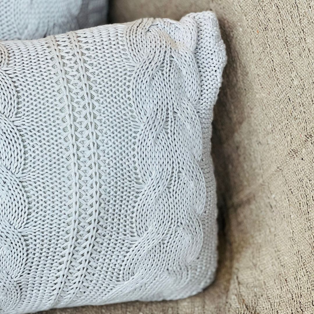 Almofada Tricot Trançada Natural - 35cmx55cm (432106)