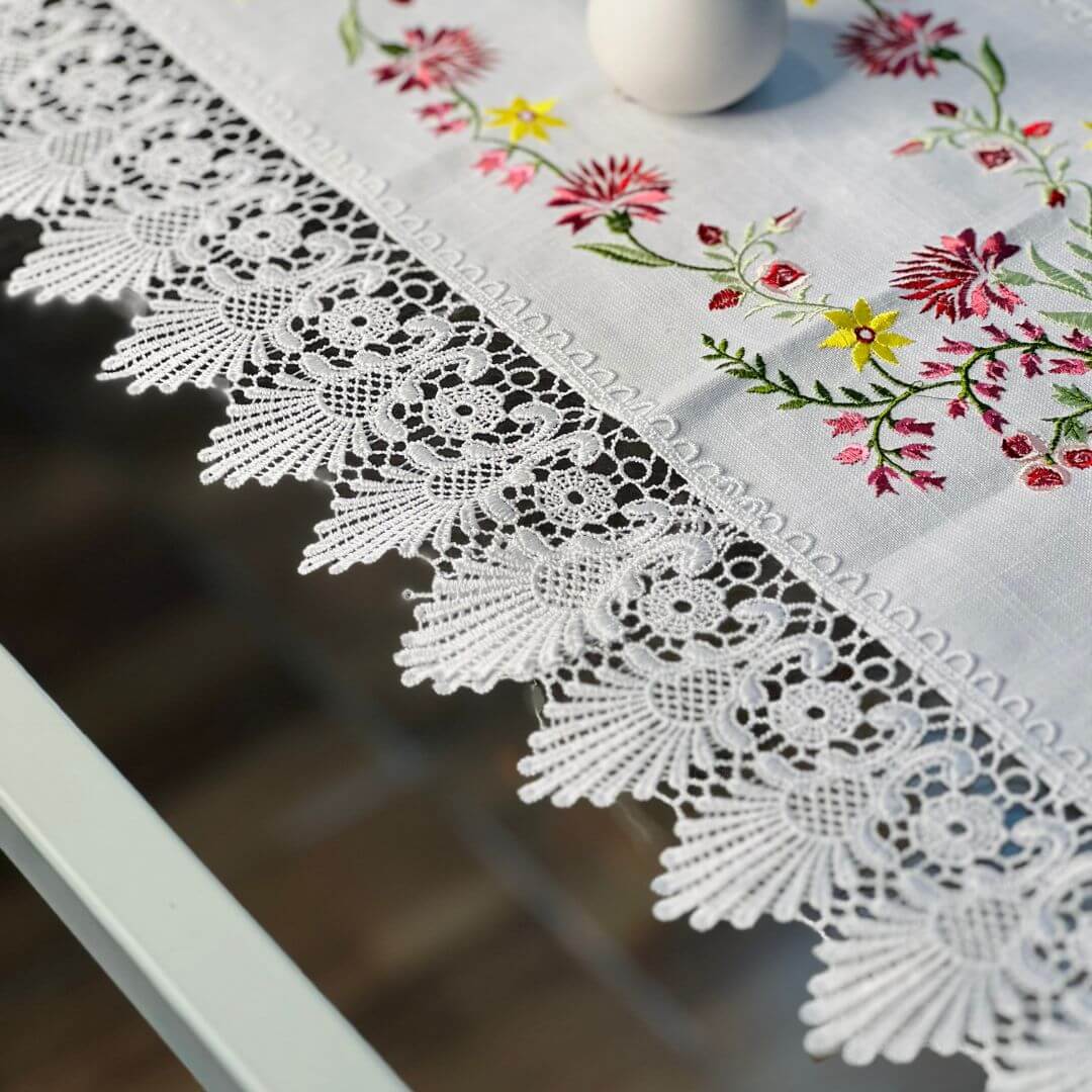 Caminho de Mesa Flores - 45x180cm (Gr-27f2755)