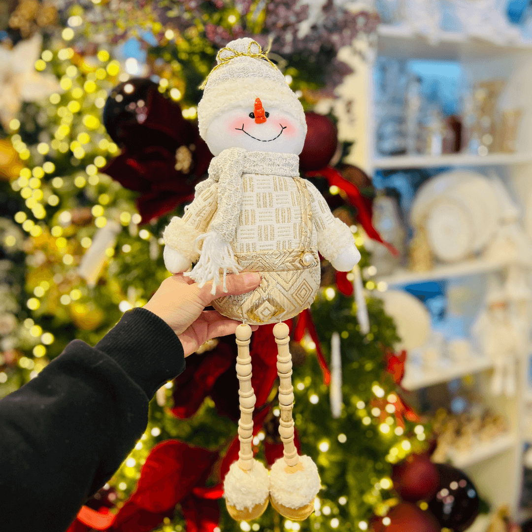 Boneco de Neve Natalino Champanhe 46cm