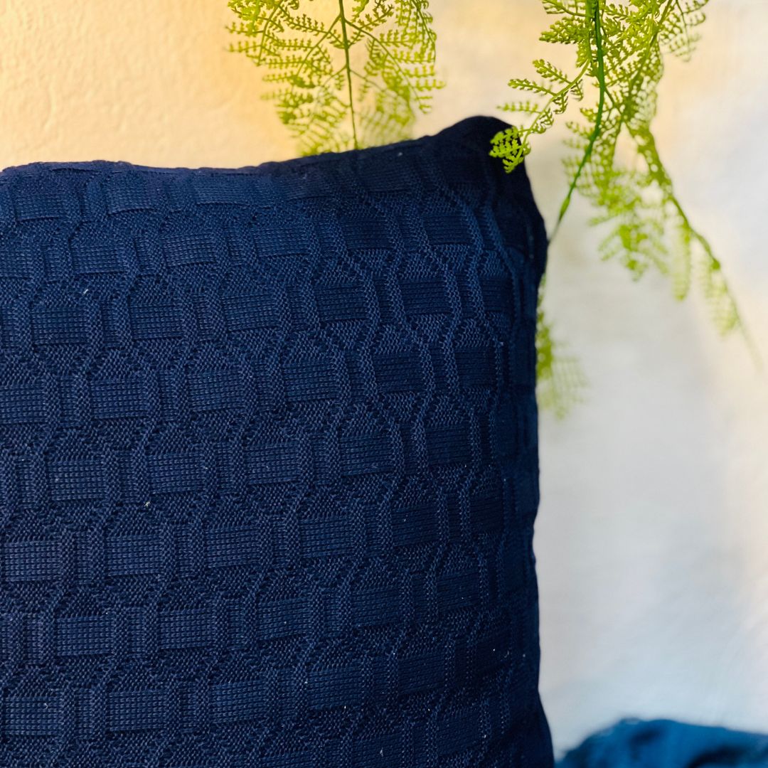 Almofada Tricot Diamond Azul Marinho - 50cmx50cm (432134)