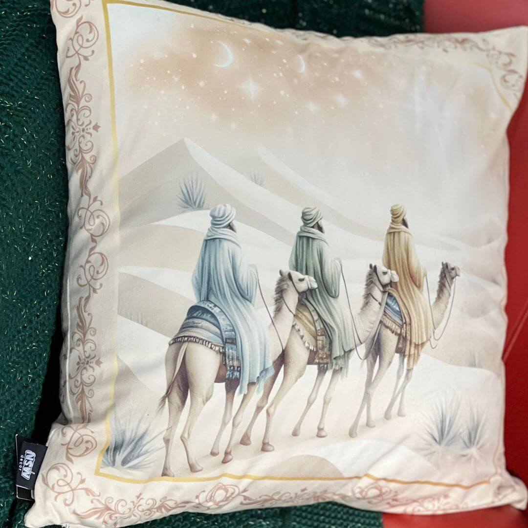 Capa de Almofada Luxor Natal Presépio Reis – 50x50cm