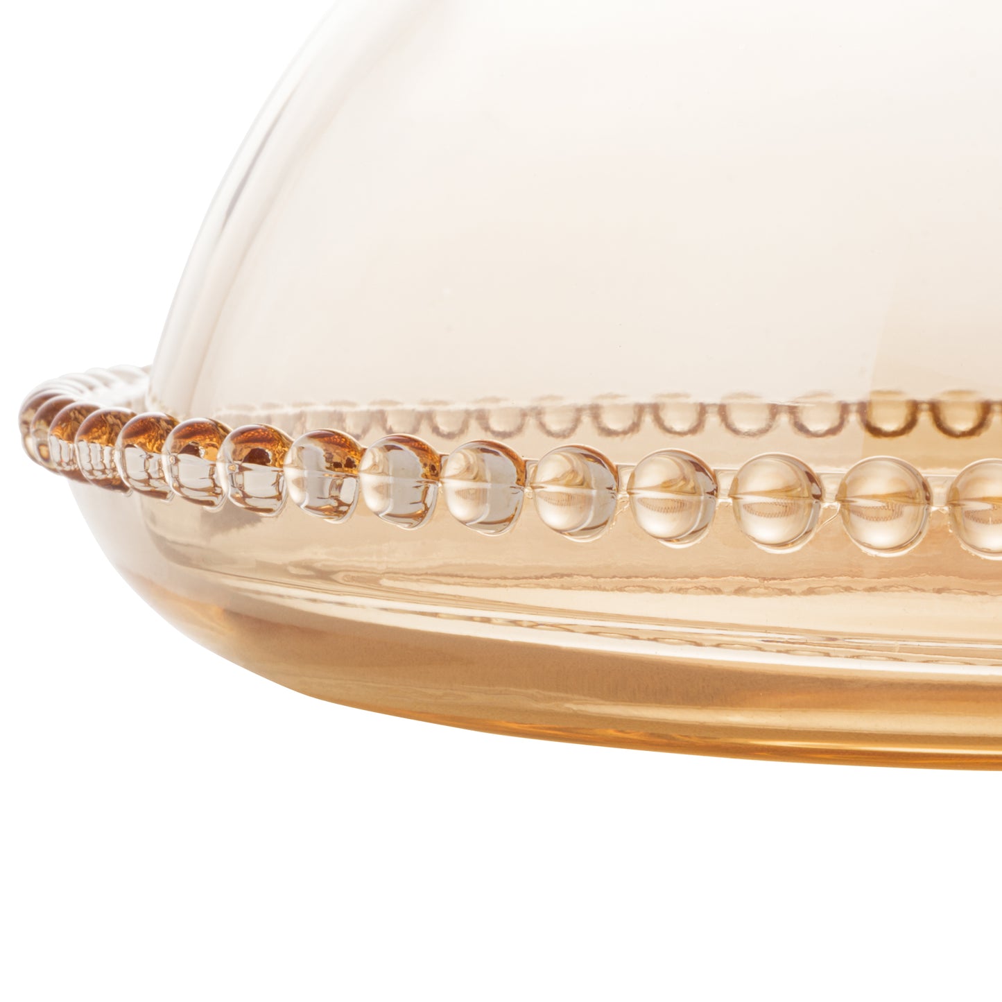 Queijeira Cristal de Chumbo Pearl Ambar 20x12cm
