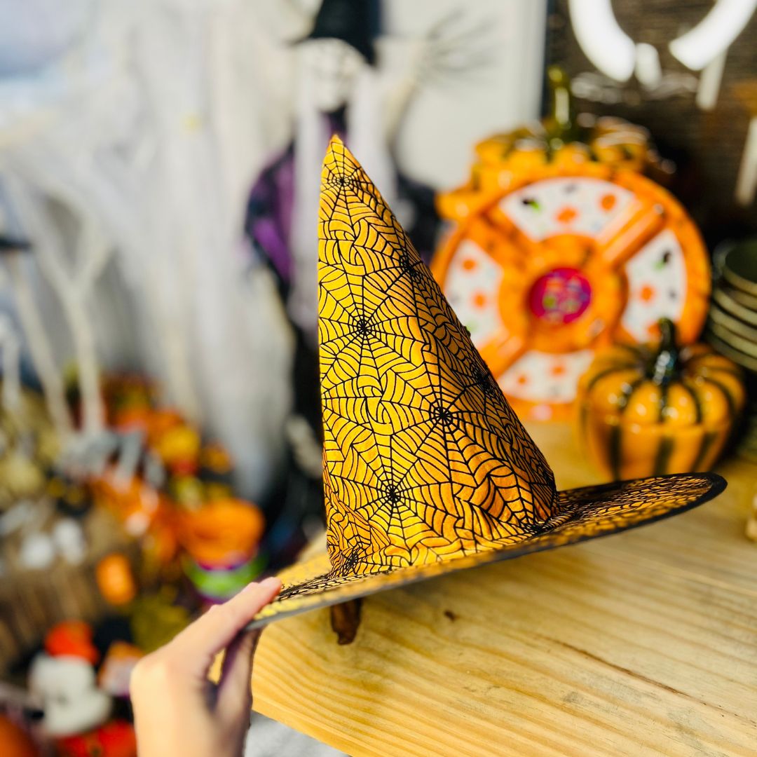 Chapéu da Bruxa Laranja - Halloween
