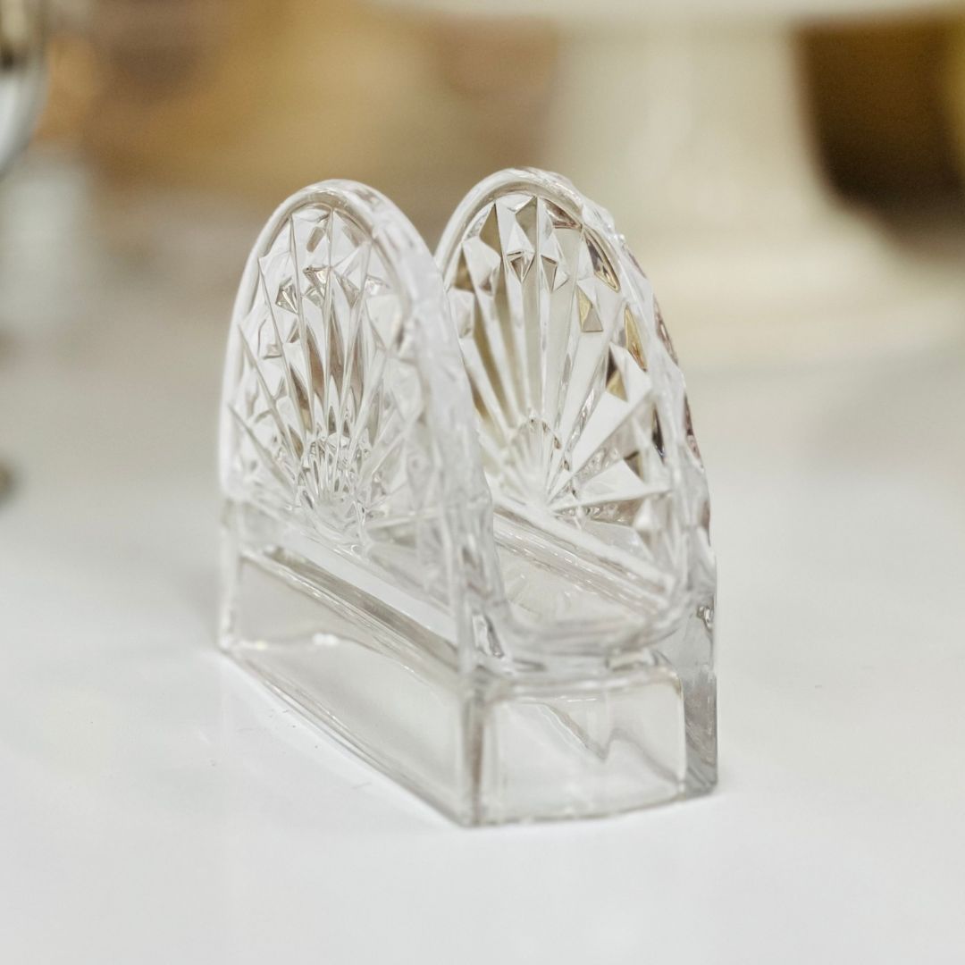 Porta Guardanapos de Cristal Sun - 13cmx4,5cmx9cm