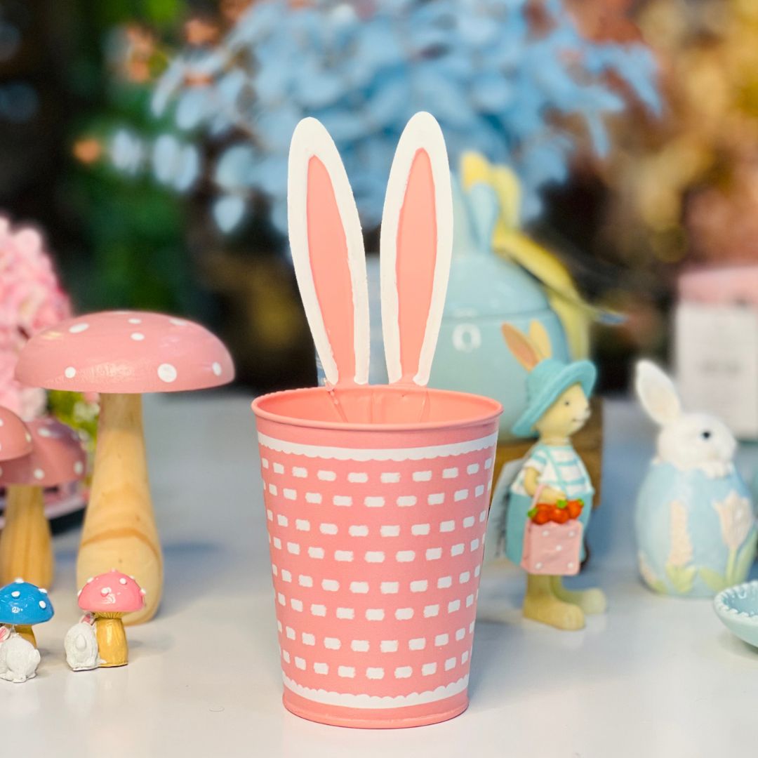 Cachepot Com Orelha Rosa - 27cm