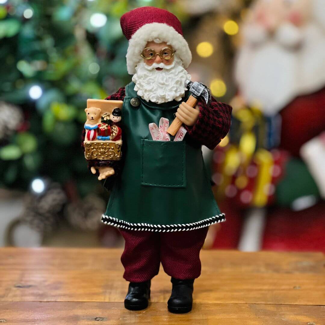Papai Noel Fábrica de Brinquedo - 30cm